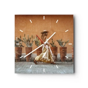 Horloge murale - Pendule murale - Style hippie - 40x40 cm