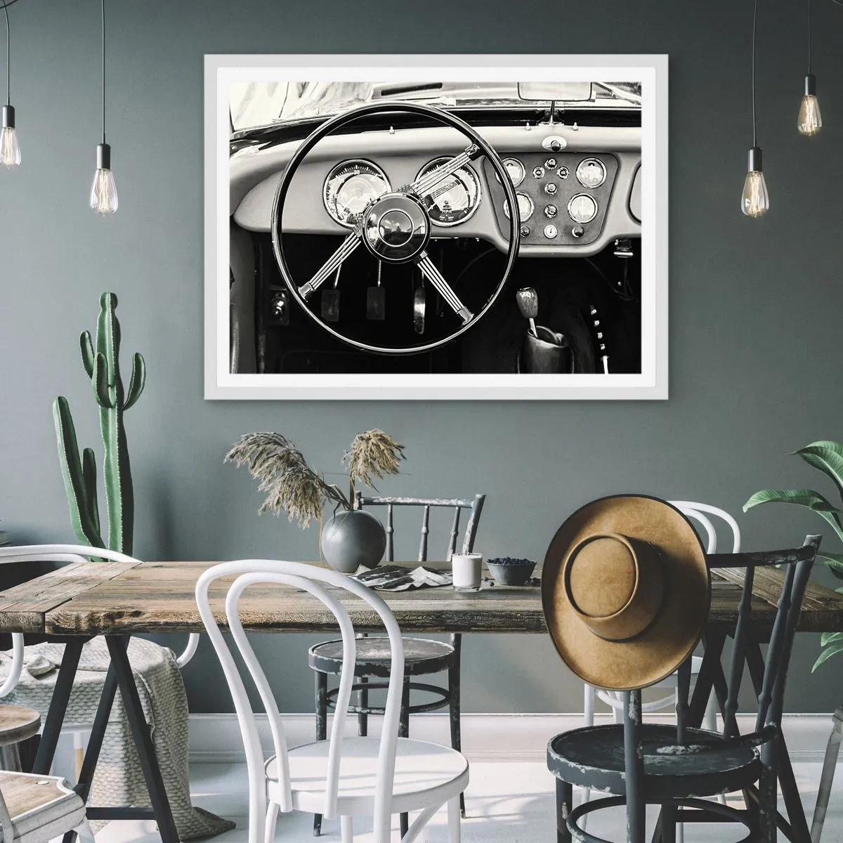 Affiche dans un cadre blanc - Poster - Rêve de collectionneur - 40x30 cm