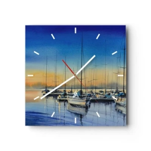 Horloge murale - Pendule murale - Fin d'une belle journée - 40x40 cm