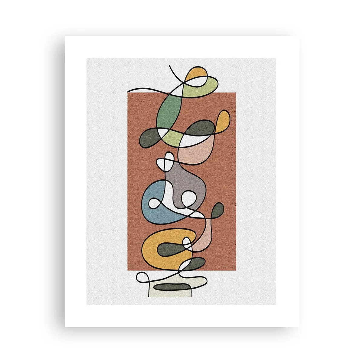Affiche - Poster - Abstraction : danse colorée - 40x50 cm