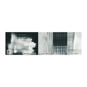 Échantillon De Papier Peint Standard Eco - Tissé à la verticale et à l'horizontale - Abstraction, Morceau, Noir et blanc - 100x30 cm