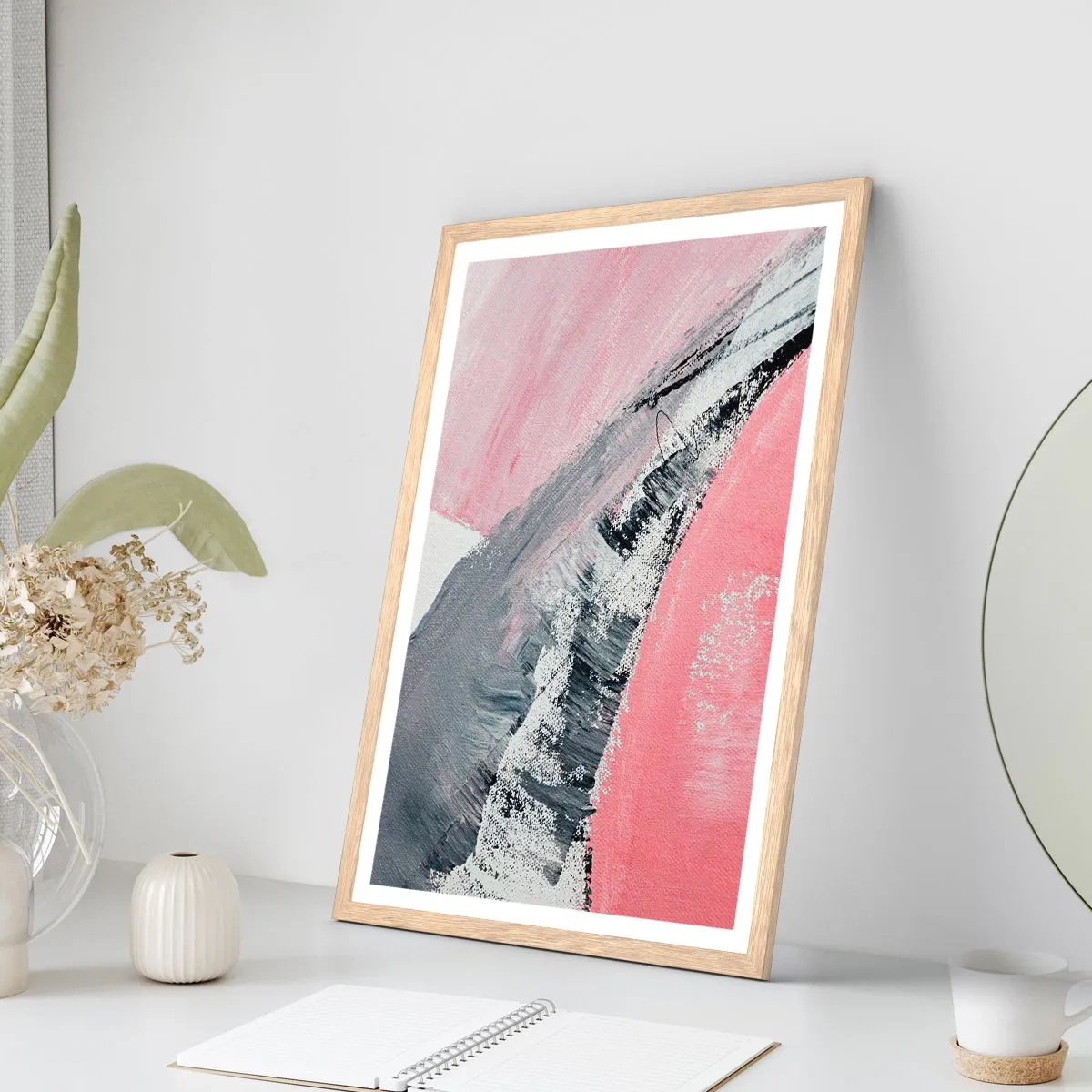 Affiche dans un chêne clair - Poster - Composition assortie - 40x50 cm