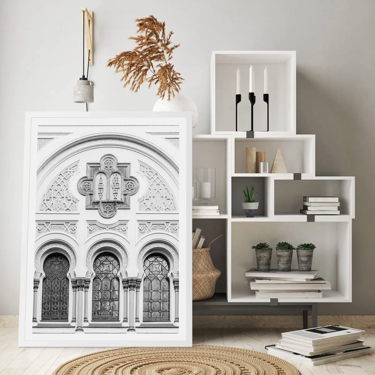 Affiche dans un cadre blanc - Poster - À la frontière des cultures - 70x100 cm