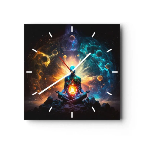 Horloge murale - Pendule murale - Paix cosmique - 40x40 cm