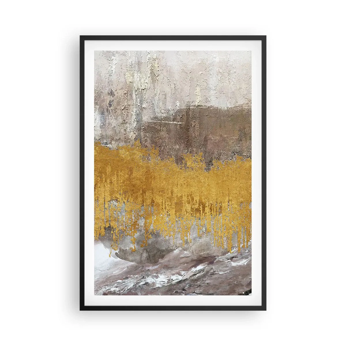 Affiche dans un cadre noir - Poster - Une explosion d'or - 61x91 cm