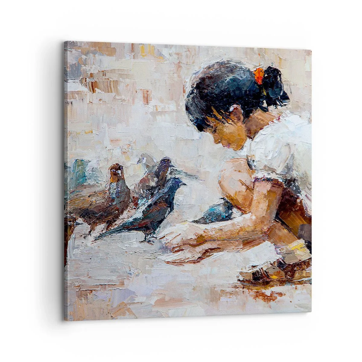 Impression sur toile - Image sur toile - Les plus petits et les plus gentils - 60x60 cm