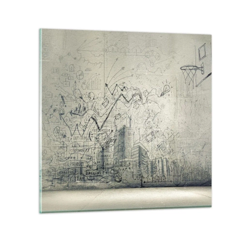 Impression sur verre - Image sur verre - Ma vie fantastique en ville - 30x30 cm