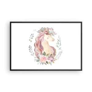 Affiche dans un cadre noir - Poster - Invitation au monde des contes de fées - 91x61 cm