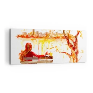 Impression sur toile - Image sur toile - Un moment de réflexion - 100x40 cm