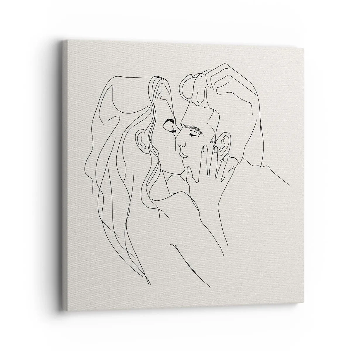 Impression sur toile - Image sur toile - Enlacé de sentiment - 30x30 cm