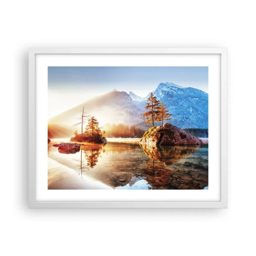 Affiche dans un cadre blanc - Poster - La nature sous un nouveau jour - 50x40 cm