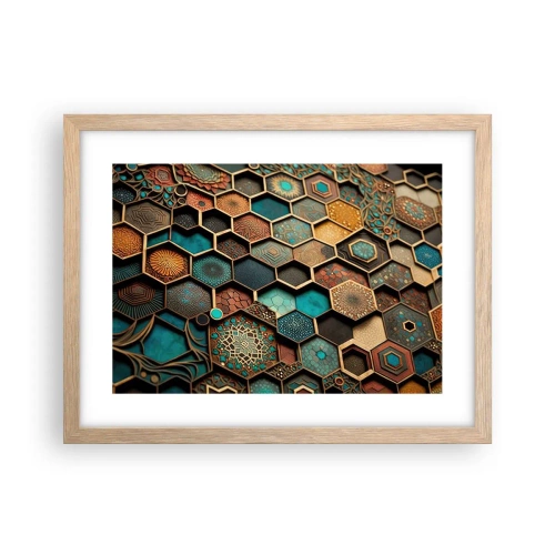 Affiche dans un chêne clair - Poster - Ornements arabes – variation - 40x30 cm