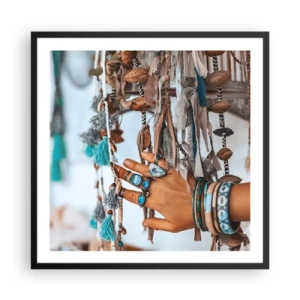 Affiche dans un cadre noir - Poster - Trésor local - 60x60 cm