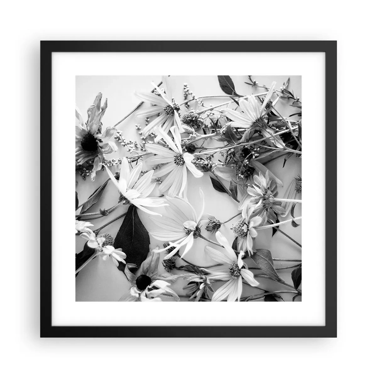 Affiche dans un cadre noir - Poster - Non-un bouquet de fleurs - 40x40 cm