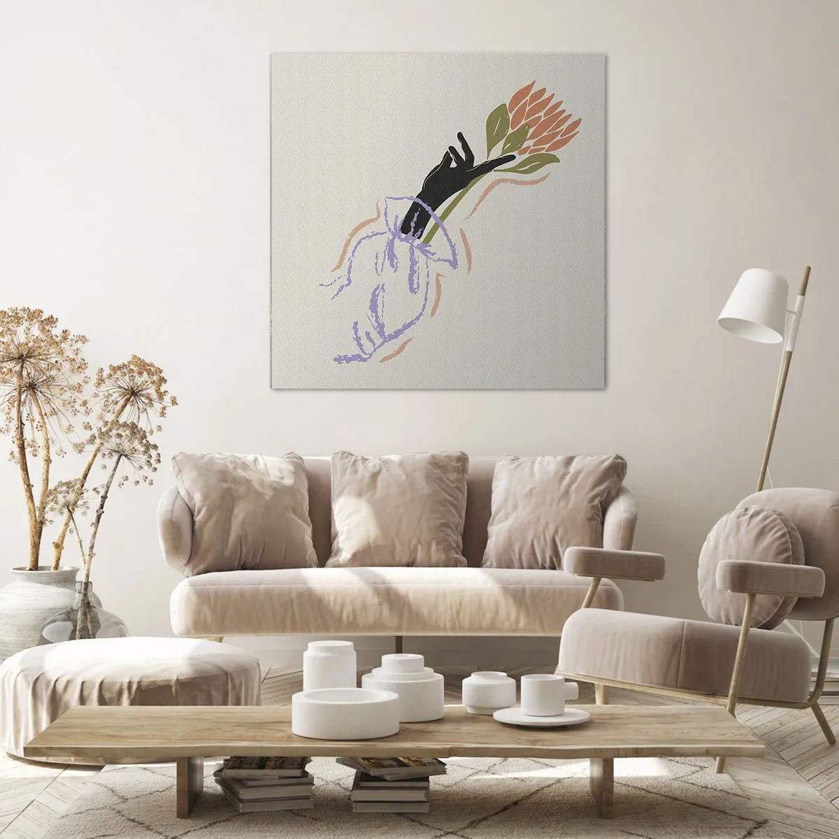 Impression sur toile - Image sur toile - Touche fraternelle - 50x50 cm