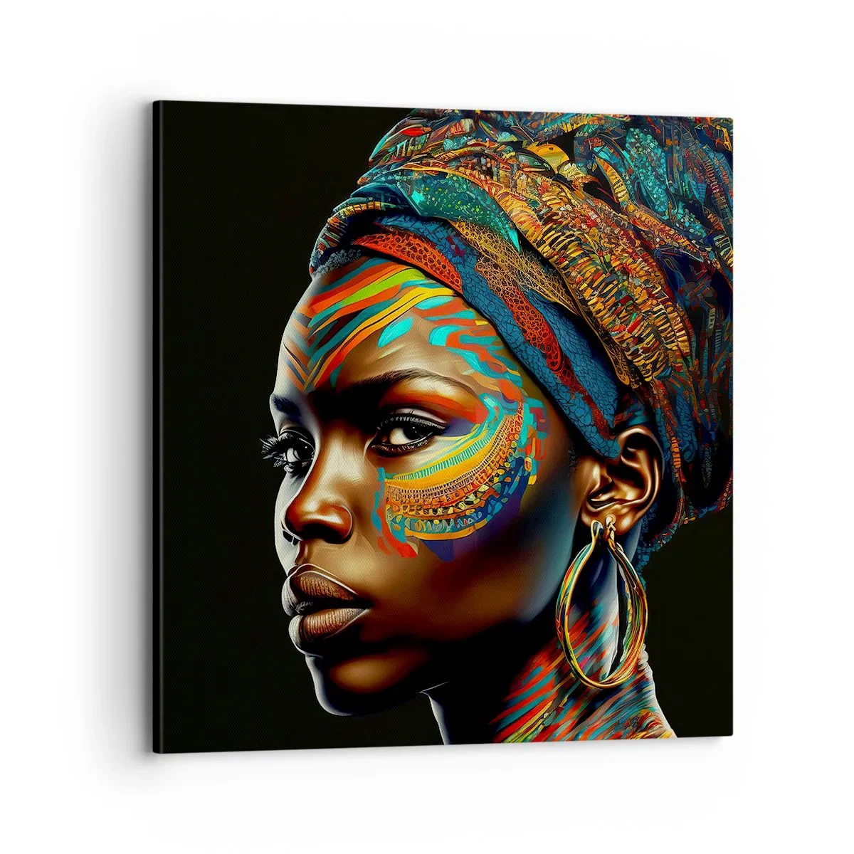 Impression sur toile - Image sur toile - reine africaine - 70x70 cm