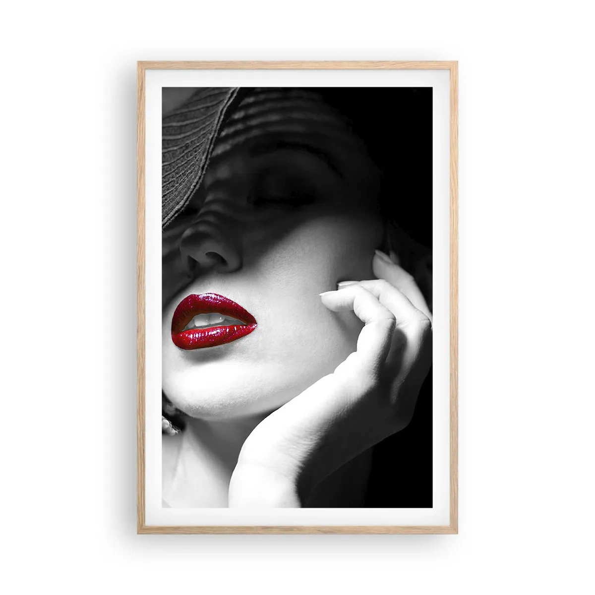 Affiche dans un chêne clair - Poster - Étude écarlate - 61x91 cm