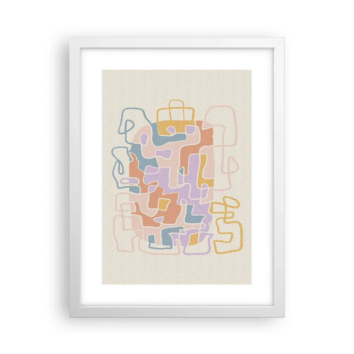 Affiche dans un cadre blanc - Poster - Labyrinthe – une aventure joyeuse - 30x40 cm