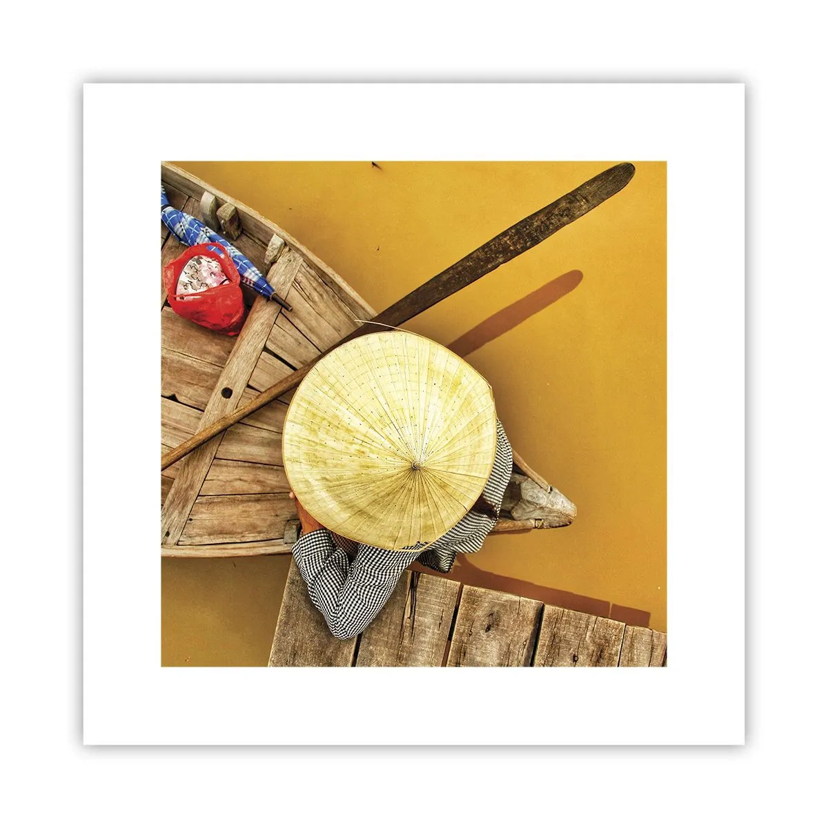 Affiche - Poster - La vie sur le fleuve Jaune - 30x30 cm