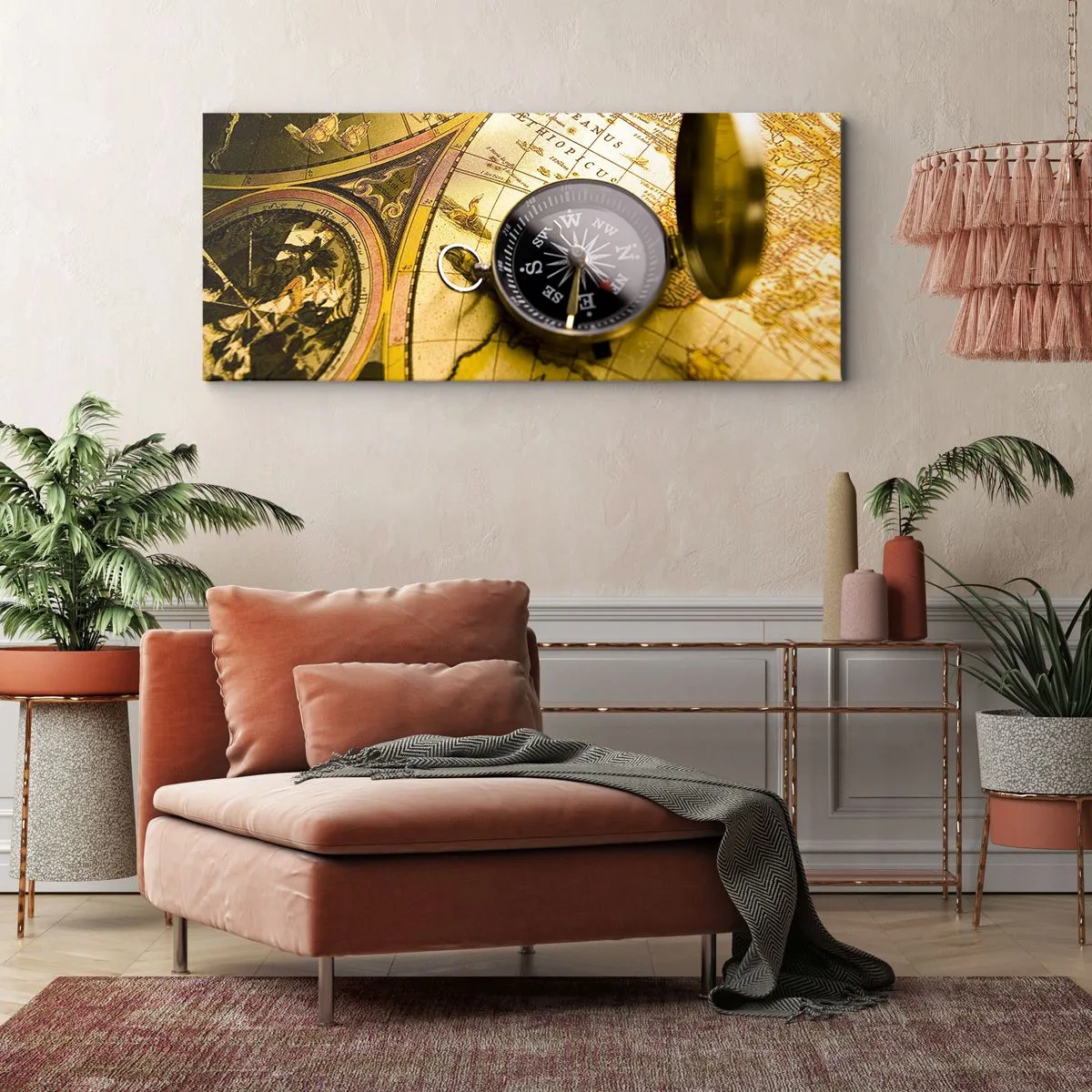Impression sur toile - Image sur toile - Ou peut-être jusqu'au bout du monde ? - 100x40 cm