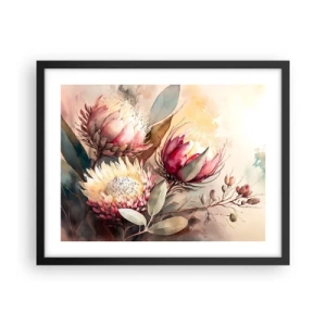 Affiche dans un cadre noir - Poster - De profil et de face - 50x40 cm