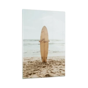 Impression sur verre - Image sur verre - Pour l'amour des vagues - 80x120 cm