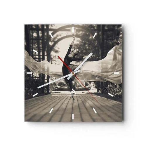 Horloge murale - Pendule murale - La danse de l'esprit jardin - 40x40 cm