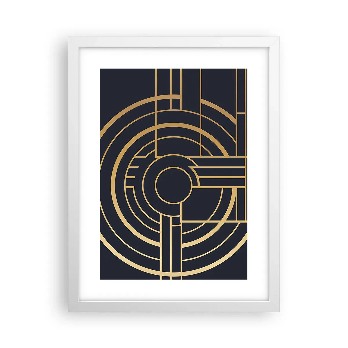 Affiche dans un cadre blanc - Poster - Rotation des éléments - 30x40 cm