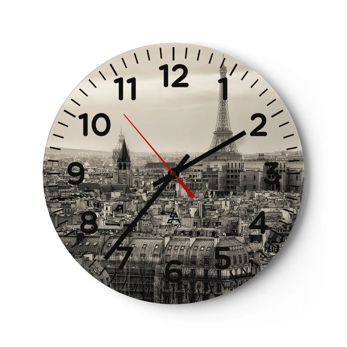 Horloge murale - Pendule murale - Sur les toits de Paris - 40x40 cm