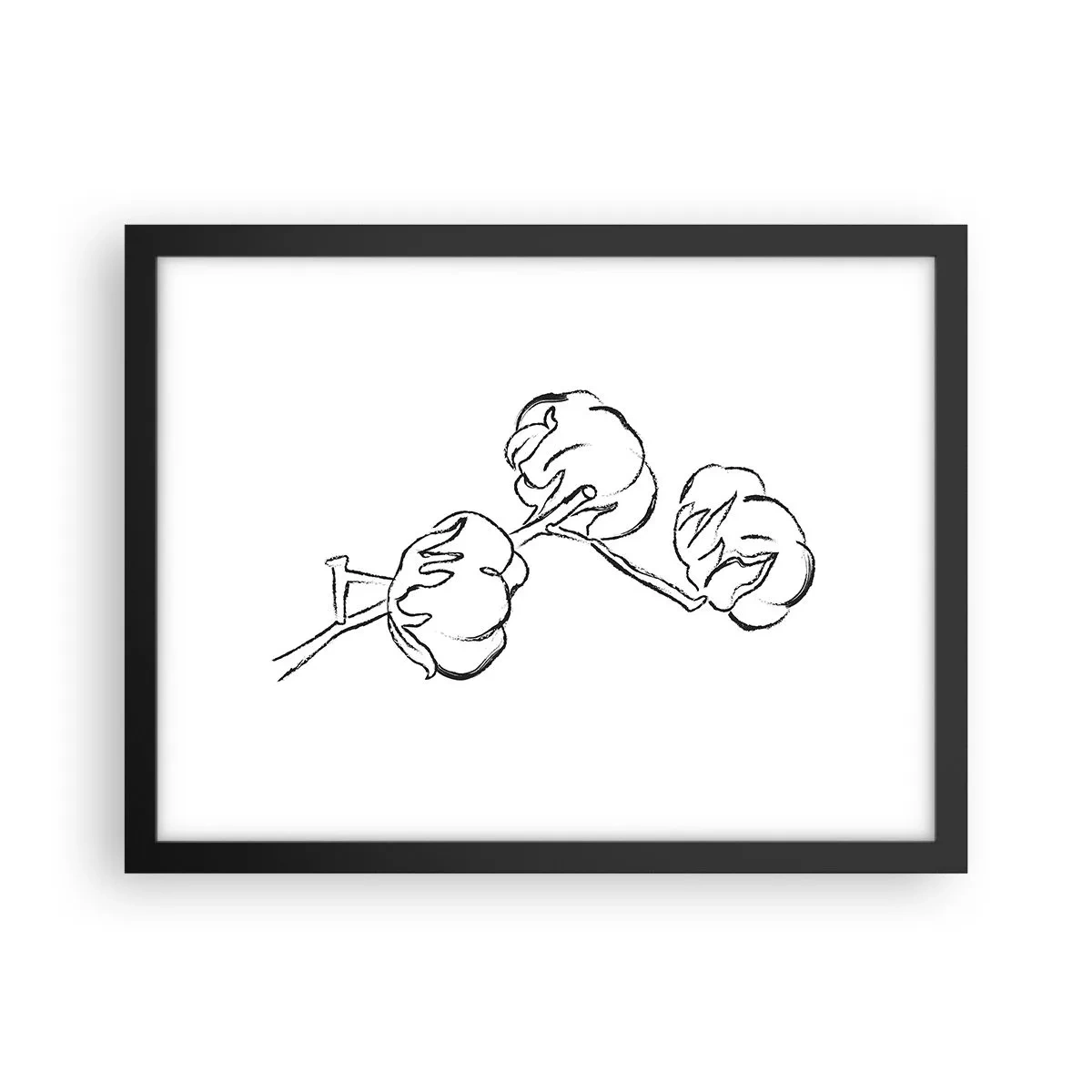 Affiche dans un cadre noir - Poster - Duvet de coton - 40x30 cm