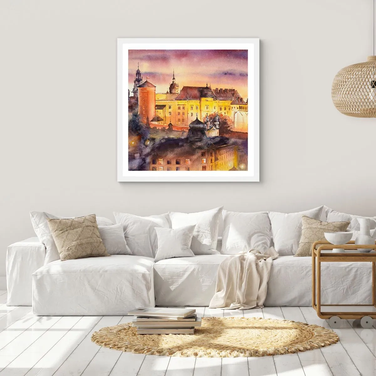 Affiche dans un cadre blanc - Poster - Histoire et conte de fées - 30x30 cm