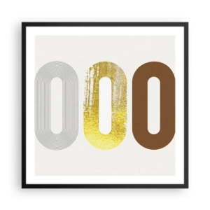 Affiche dans un cadre noir - Poster - Ooo! - 60x60 cm