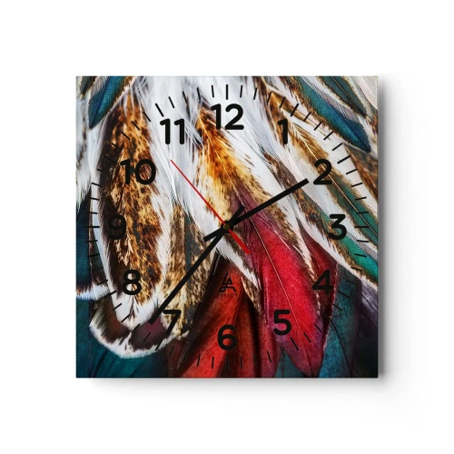 Horloge murale - Pendule murale - Secrets de vol - 30x30 cm