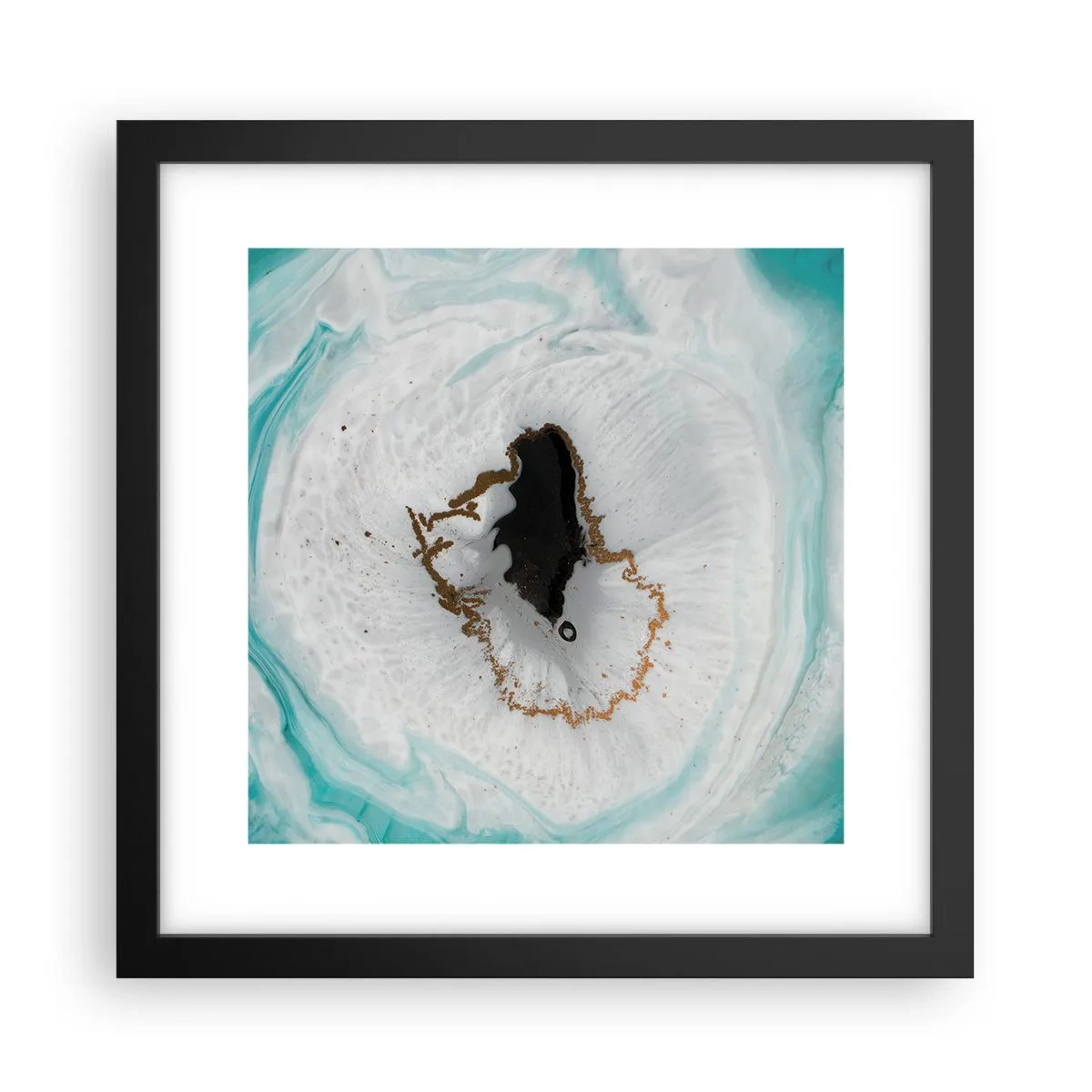 Affiche dans un cadre noir - Poster - Pénétrer à l'intérieur - 30x30 cm