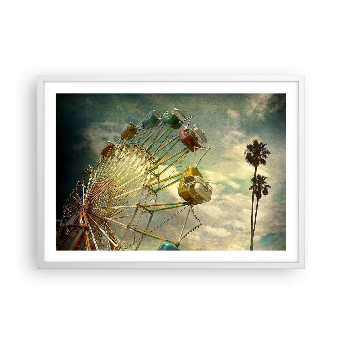 Affiche dans un cadre blanc - Poster - On va faire la fête - 70x50 cm