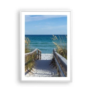Affiche dans un cadre blanc - Poster - Au soleil, sous le vent - 50x70 cm