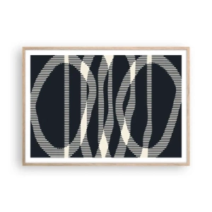 Affiche dans un chêne clair - Poster - Une tentative de briser l'obscurité - 100x70 cm