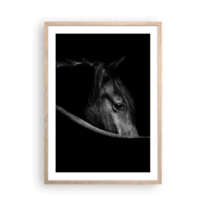 Affiche dans un chêne clair - Poster - Prince Noir - 50x70 cm