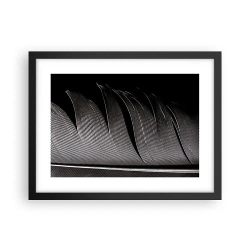 Affiche dans un cadre noir - Poster - La plume – un design magnifique - 40x30 cm