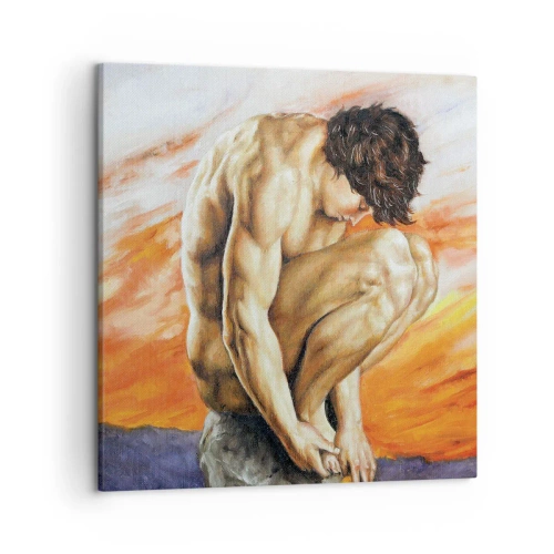 Impression sur toile - Image sur toile - Plongé dans ses pensées - 50x50 cm