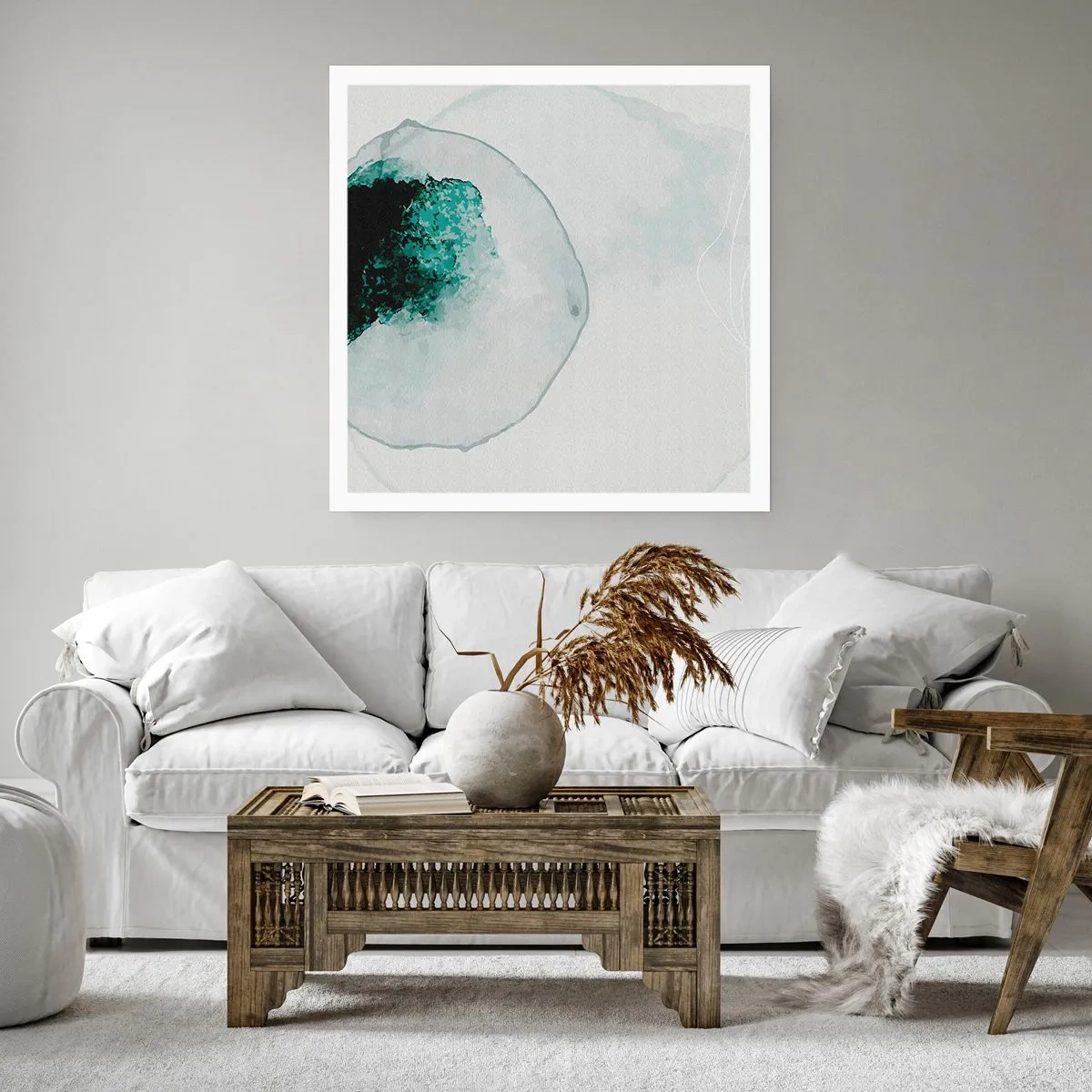 Affiche - Poster - Dans une goutte d'eau - 60x60 cm