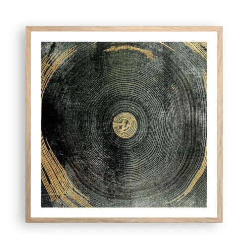 Affiche dans un chêne clair - Poster - Changement et persistance - 60x60 cm