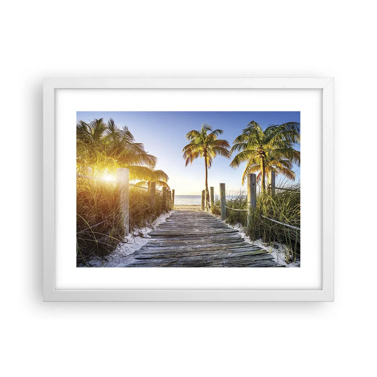 Affiche dans un cadre blanc - Poster - Directement au paradis - 40x30 cm