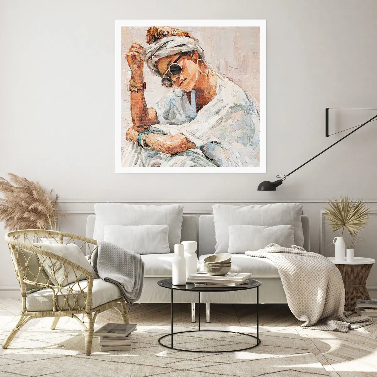Affiche - Poster - Portrait en plein soleil - 30x30 cm