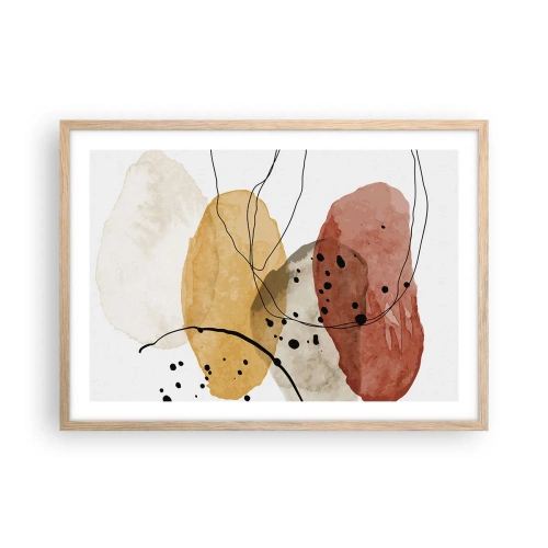 Affiche dans un chêne clair - Poster - Léger et transparent comme l'air - 70x50 cm