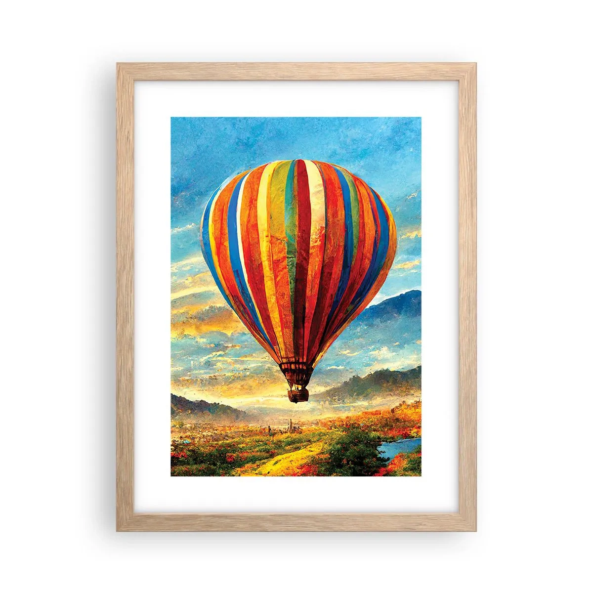 Affiche dans un chêne clair - Poster - Dans le silence on voit mieux - 30x40 cm