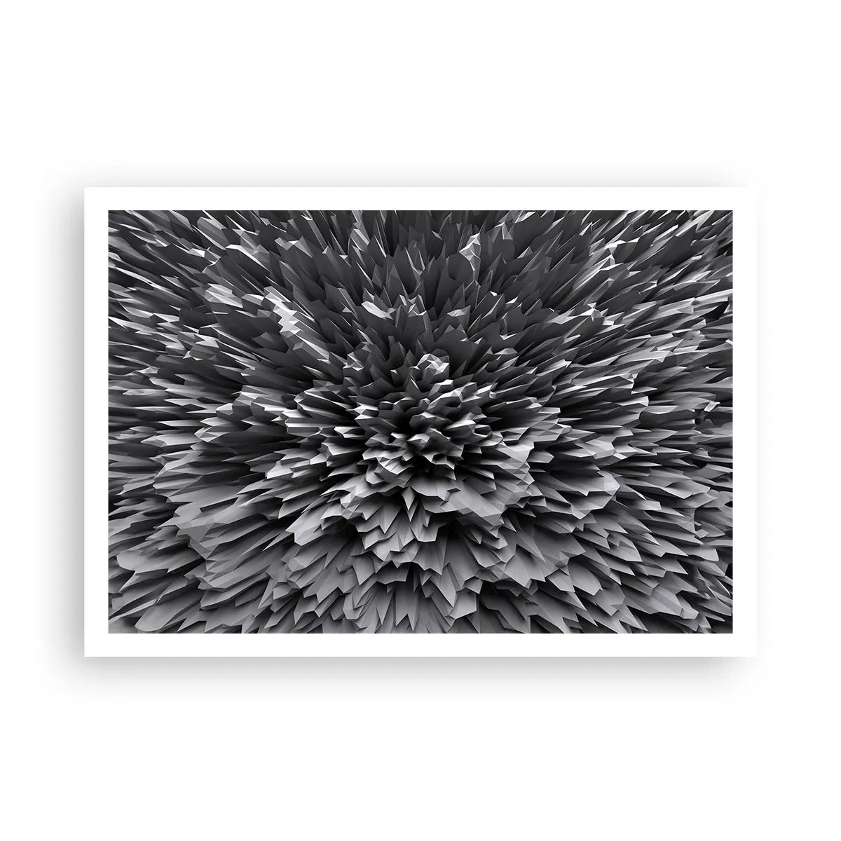 Affiche - Poster - Structure abstraite en nuances de gris - 100x70cm - Ça ne peut pas être plus dur que ça - Décoration murale moderne pour le salon et la chambre ARTTOR