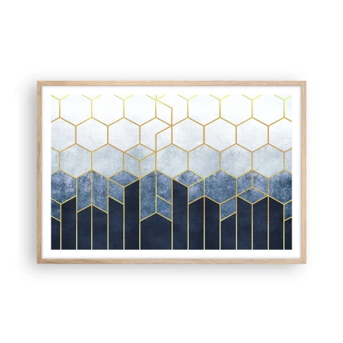 Affiche dans un chêne clair - Poster - Composition en rythme syncopé - 91x61 cm