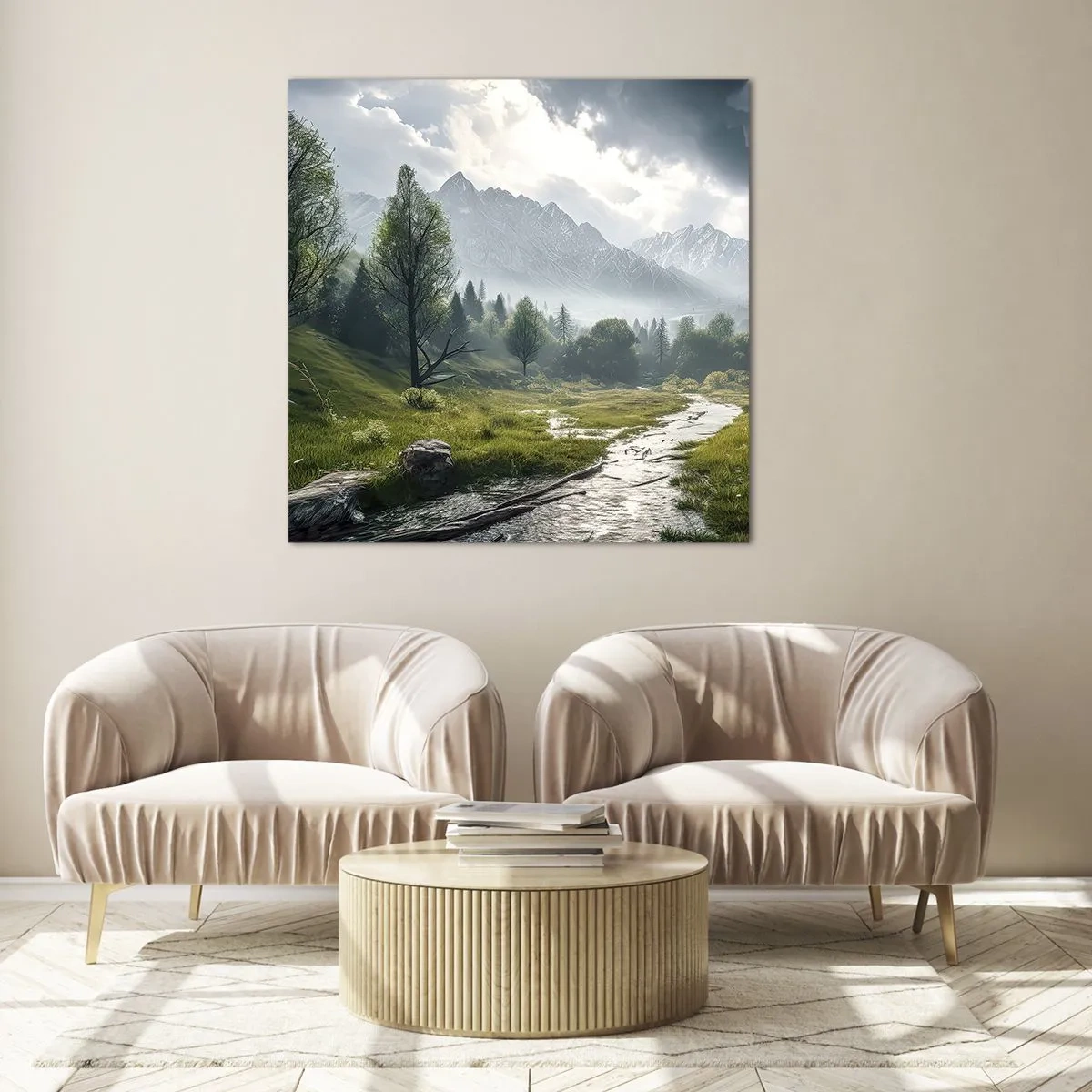 Impression sur verre - Image sur verre - Aller et retour - 70x70 cm