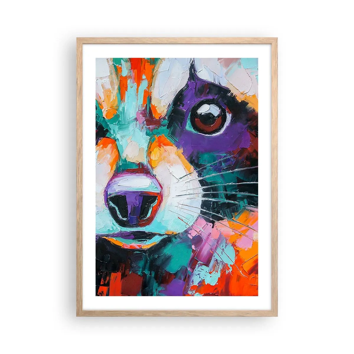 Affiche dans un chêne clair - Poster - Uniquement de belles émotions - 50x70 cm